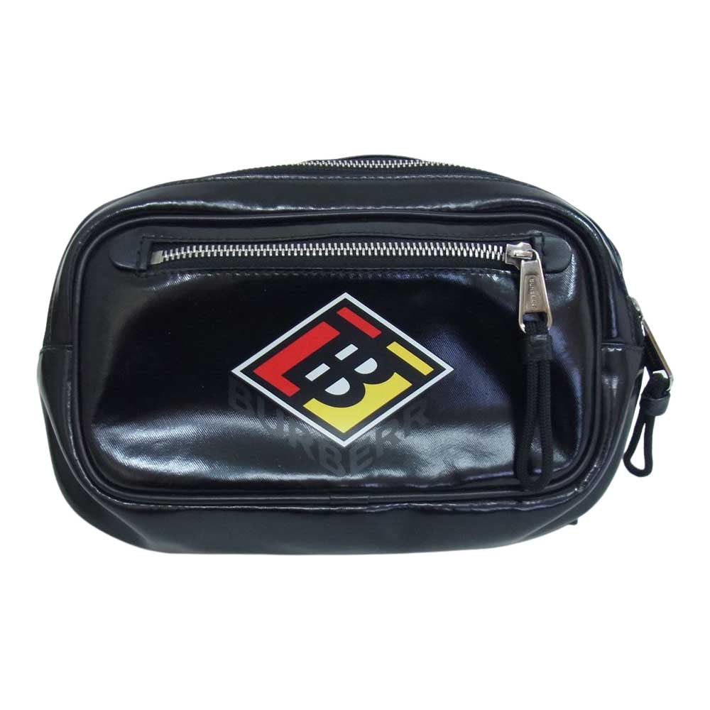 BURBERRY バーバリー 8021781 TBロゴプリント バムバッグ ウエストバッグ ブラック系【中古】