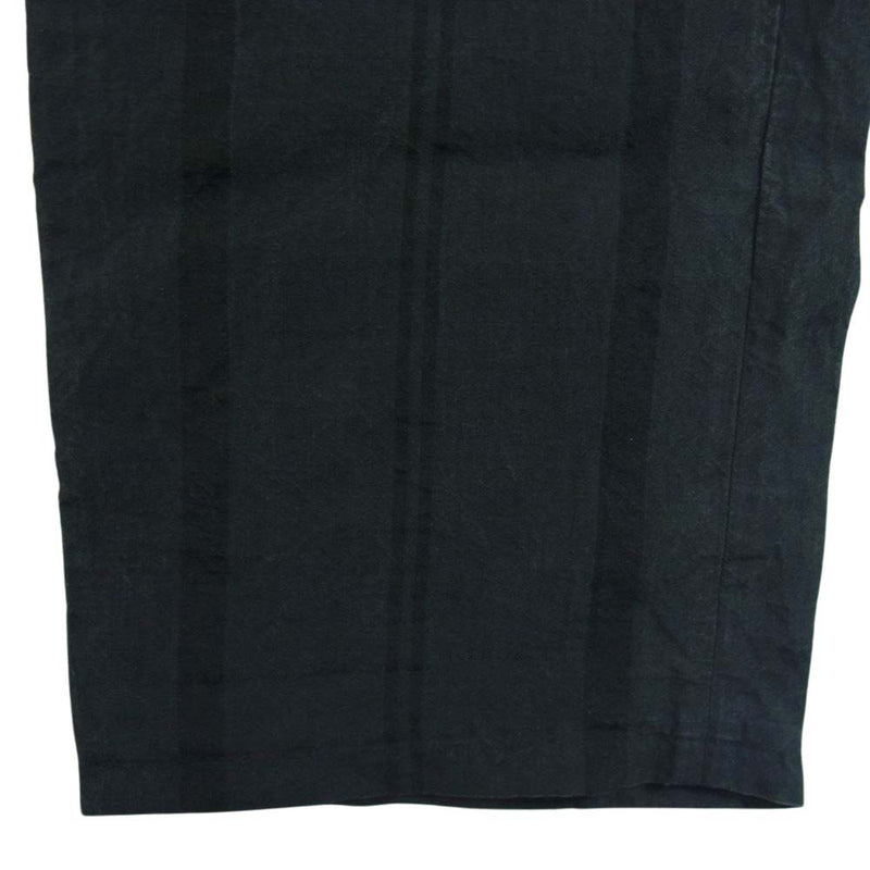 アラキユウ 2746 striped cropped Pants ストライプ クロップド パンツ ブラック×グレー 1【中古】