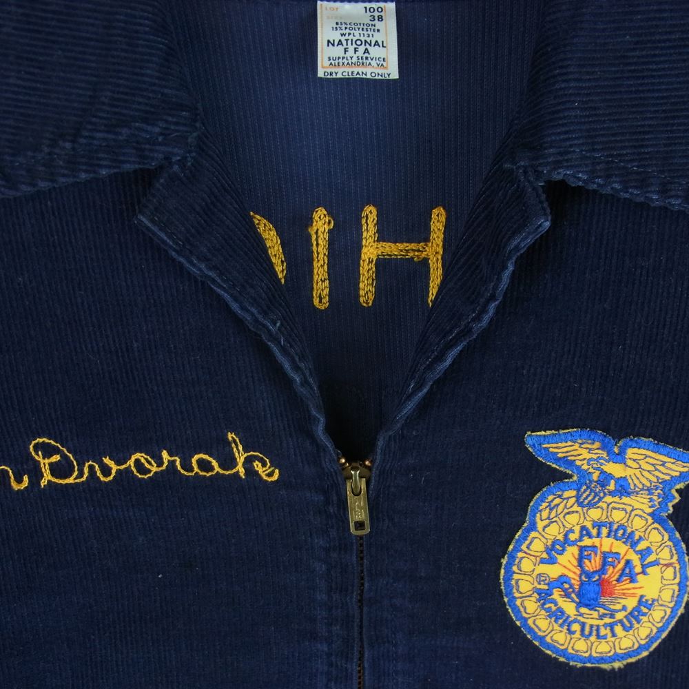 ナショナルエフエフエー アメリカ国立農業高校 コーデュロイ ファーマーズ ジャケット ダークネイビー系 38【中古】