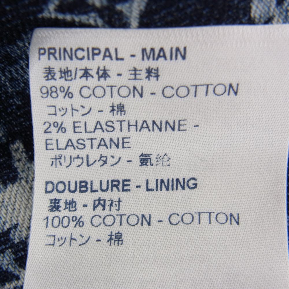 LOUIS VUITTON ルイ・ヴィトン 21SS 1A8HGD モノグラム ハワイアン タペストリー デニムシャツ インディゴブルー系 XS【中古】