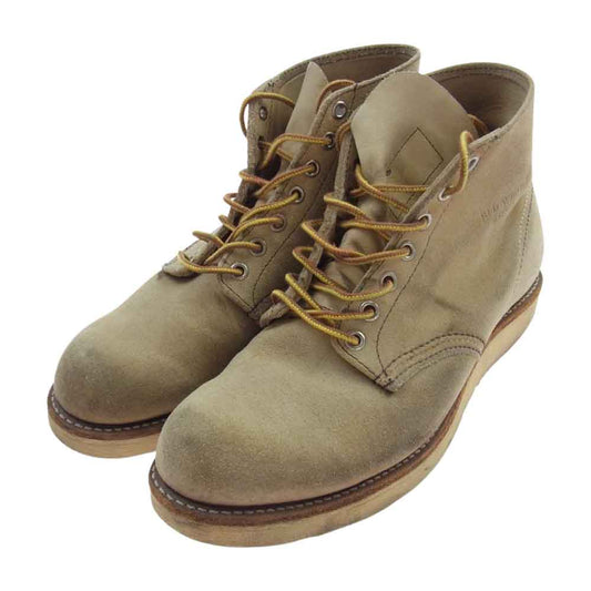RED WING レッドウィング 8167 羽タグ CLASSIC ROUND クラシック ラウンド スエード レザー ワーク ブーツ ベージュ系 8D【中古】