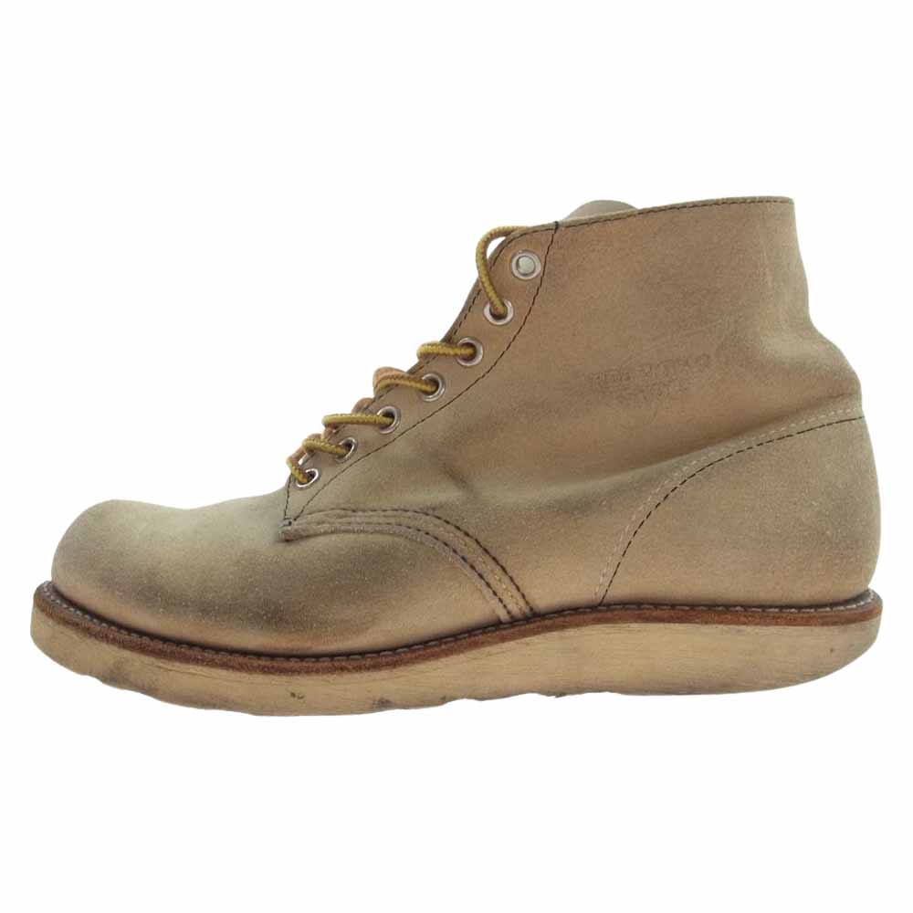 RED WING レッドウィング 8167 羽タグ CLASSIC ROUND クラシック ラウンド スエード レザー ワーク ブーツ ベージュ系 8D【中古】
