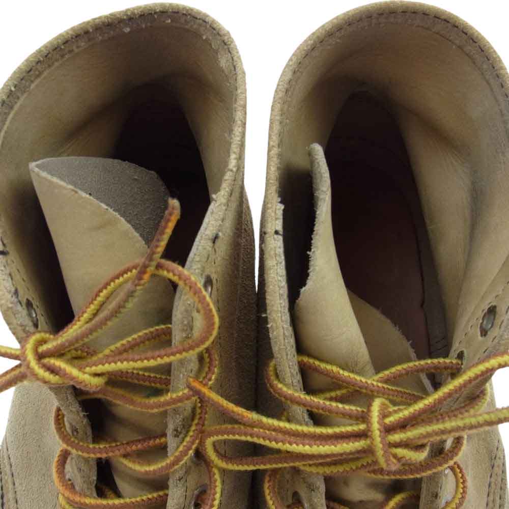 RED WING レッドウィング 8167 羽タグ CLASSIC ROUND クラシック ラウンド スエード レザー ワーク ブーツ ベージュ系 8D【中古】