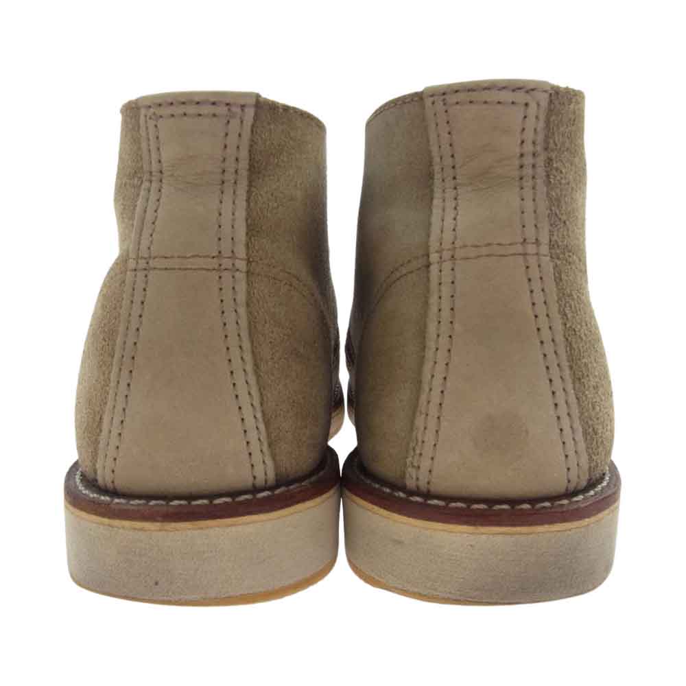 RED WING レッドウィング 3144 羽タグ CHUKKA BOOTS スエード  レザー チャッカ ブーツ ベージュ系 27cm【中古】