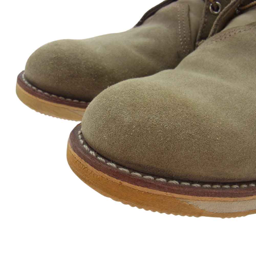 RED WING レッドウィング 3144 羽タグ CHUKKA BOOTS スエード  レザー チャッカ ブーツ ベージュ系 27cm【中古】