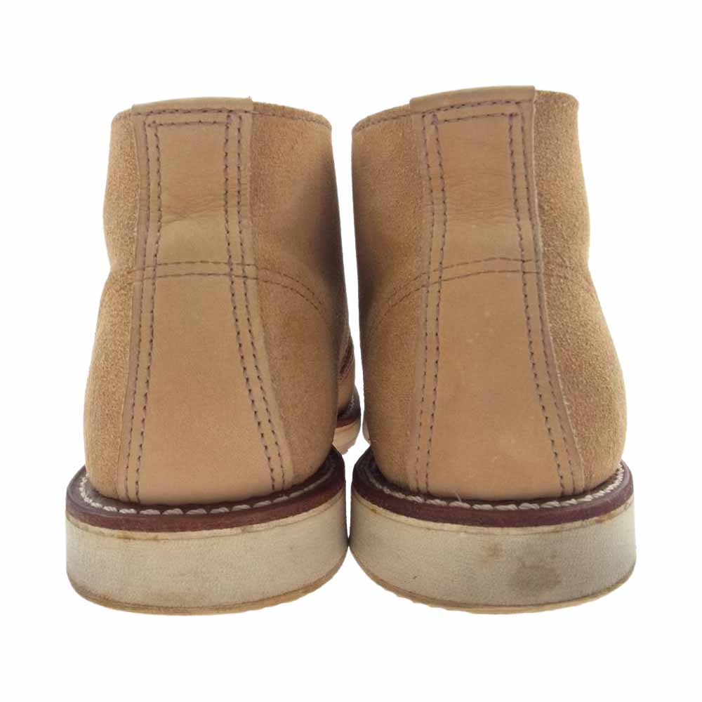 RED WING レッドウィング 3143 羽タグ WORK CHUKKA スエード レザー ワーク チャカ ブーツ ベージュ系 26.cm【中古】