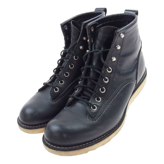 RED WING レッドウィング 2913 羽タグ LINEMAN BOOTS Black Chrome leather ラインマン ブラッククロームレザー ワーク ブーツ ブラック系 26.5cm【中古】