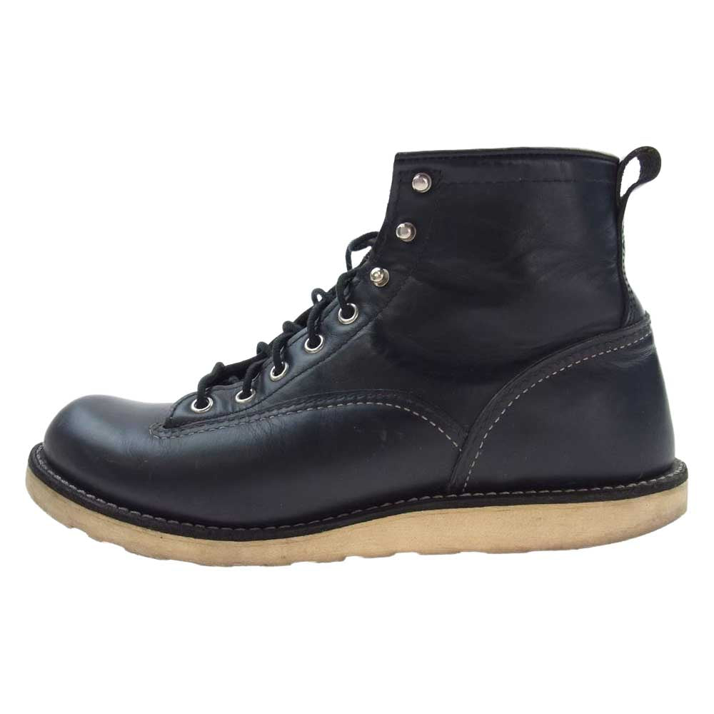 RED WING レッドウィング 2913 羽タグ LINEMAN BOOTS Black Chrome leather ラインマン ブラッククロームレザー ワーク ブーツ ブラック系 26.5cm【中古】