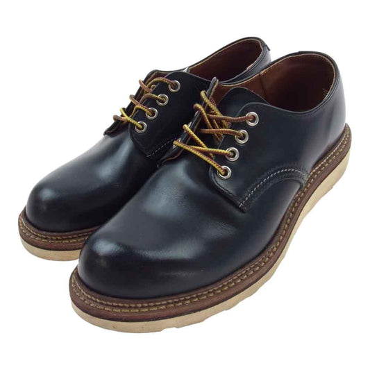 RED WING レッドウィング 8002 WORK OXFORD ROUND TOE ワーク オックスフォード ラウンドトゥ ブーツ ブラック ブラック系 25.5cm【中古】
