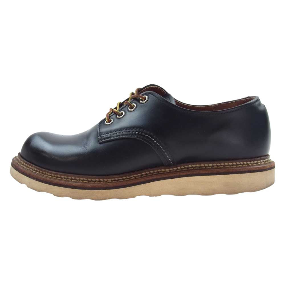 RED WING レッドウィング 8002 WORK OXFORD ROUND TOE ワーク オックスフォード ラウンドトゥ ブーツ ブラック ブラック系 25.5cm【中古】