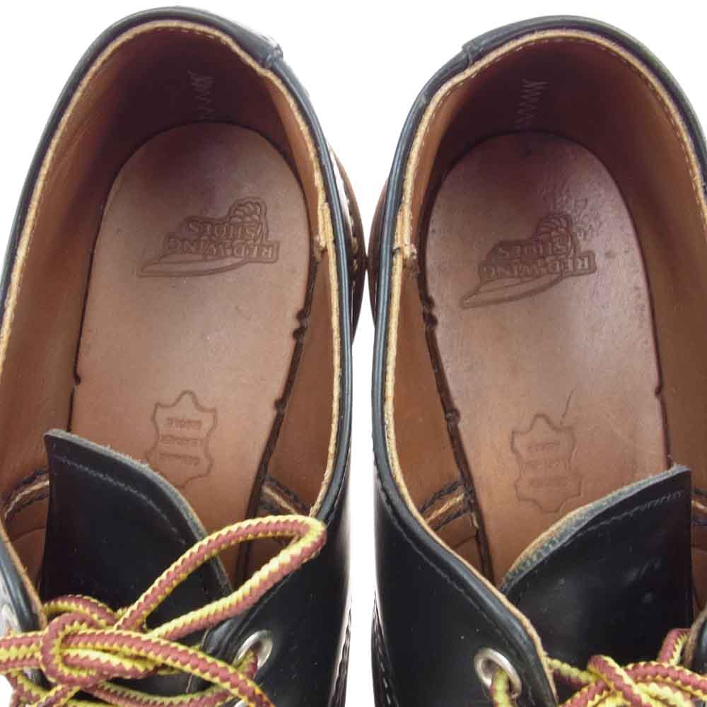 RED WING レッドウィング 8002 WORK OXFORD ROUND TOE ワーク オックスフォード ラウンドトゥ ブーツ ブラック ブラック系 25.5cm【中古】