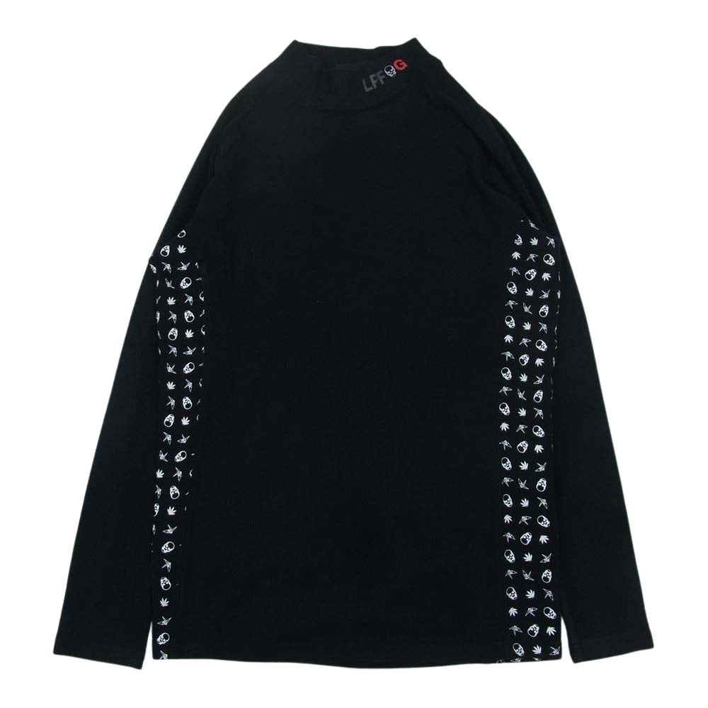 1piu1uguale3 ウノピュウノウグァーレトレ GRT163 ARN027 113 GOLF ゴルフ lucien pellat-finet golf ルシアンペラフィネ LPF GOLF RAGLAN L/S UV INNER  ブラック系 5【中古】