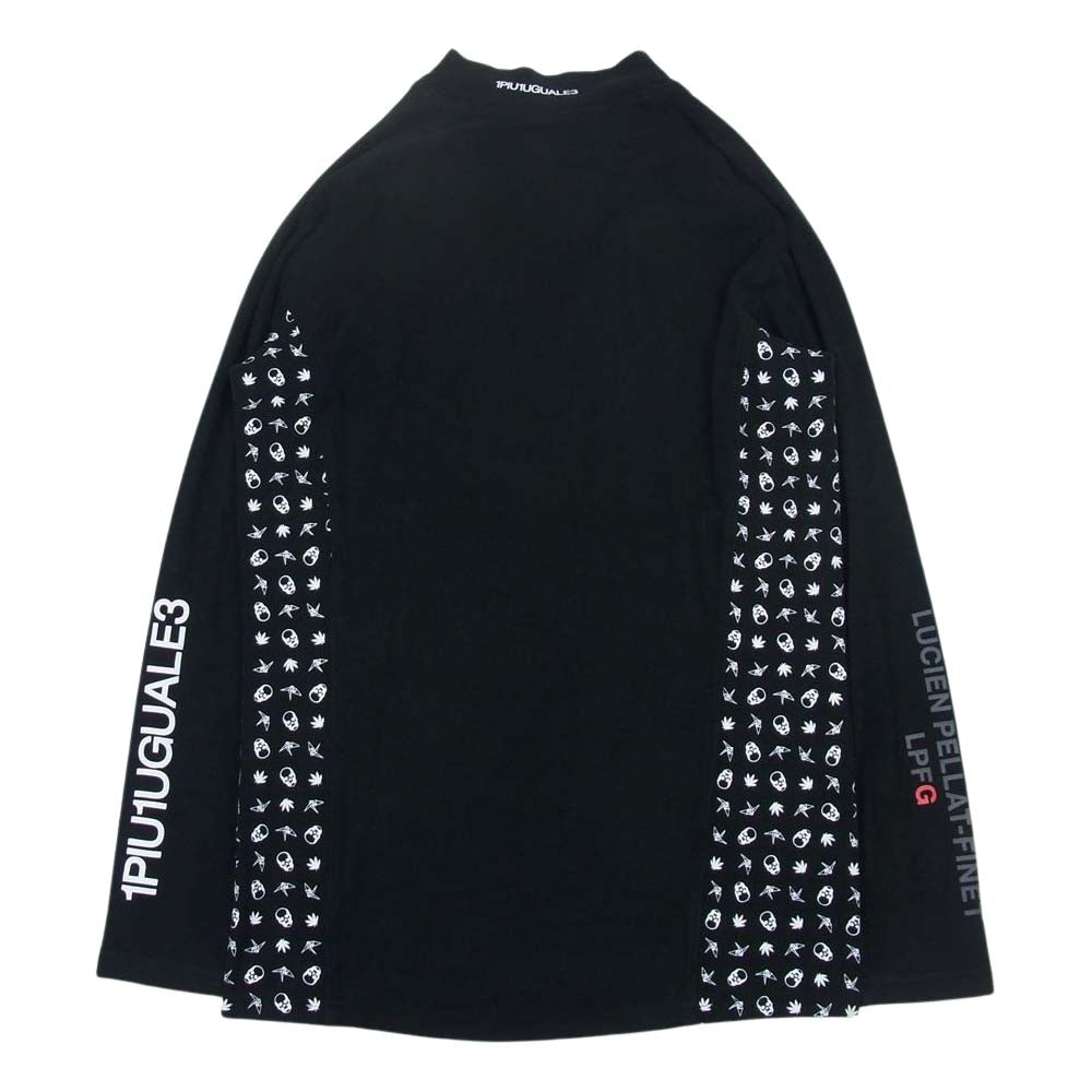 1piu1uguale3 ウノピュウノウグァーレトレ GRT163 ARN027 113 GOLF ゴルフ lucien pellat-finet golf ルシアンペラフィネ LPF GOLF RAGLAN L/S UV INNER  ブラック系 5【中古】