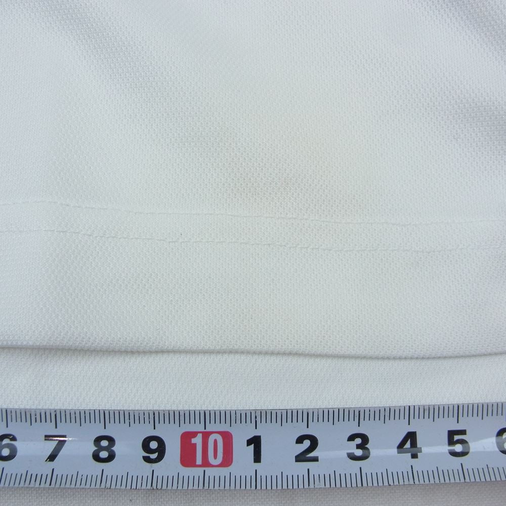 1piu1uguale3 ウノピュウノウグァーレトレ GOLF ゴルフ GRT061 POE241 SLEEVE CRANE S/S POLO 折り鶴 ロゴワッペン ポロシャツ ホワイト系 5【美品】【中古】