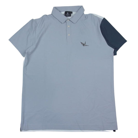 1piu1uguale3 ウノピュウノウグァーレトレ GOLF ゴルフ GRT086 POE327 CRAZY S/S POLO クレイジー ポロシャツ グレー系 5【美品】【中古】