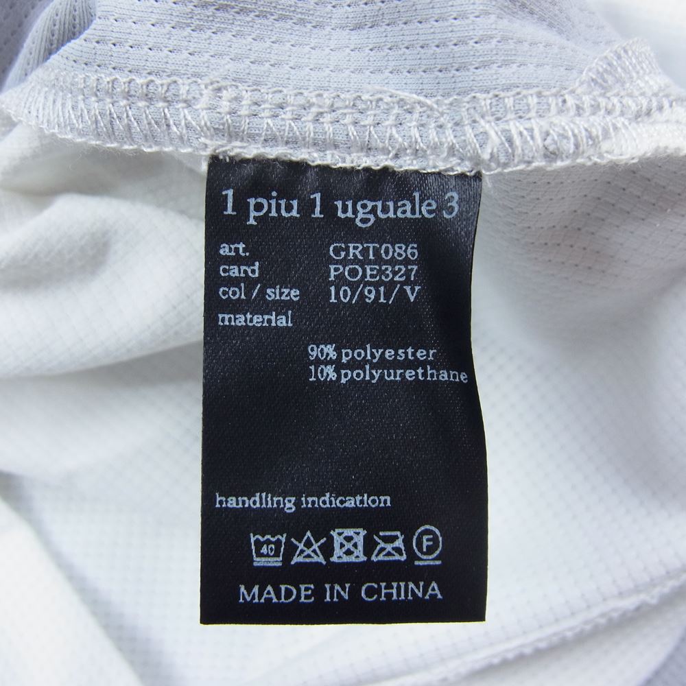 1piu1uguale3 ウノピュウノウグァーレトレ GOLF ゴルフ GRT086 POE327 CRAZY S/S POLO クレイジー ポロシャツ グレー系 5【美品】【中古】