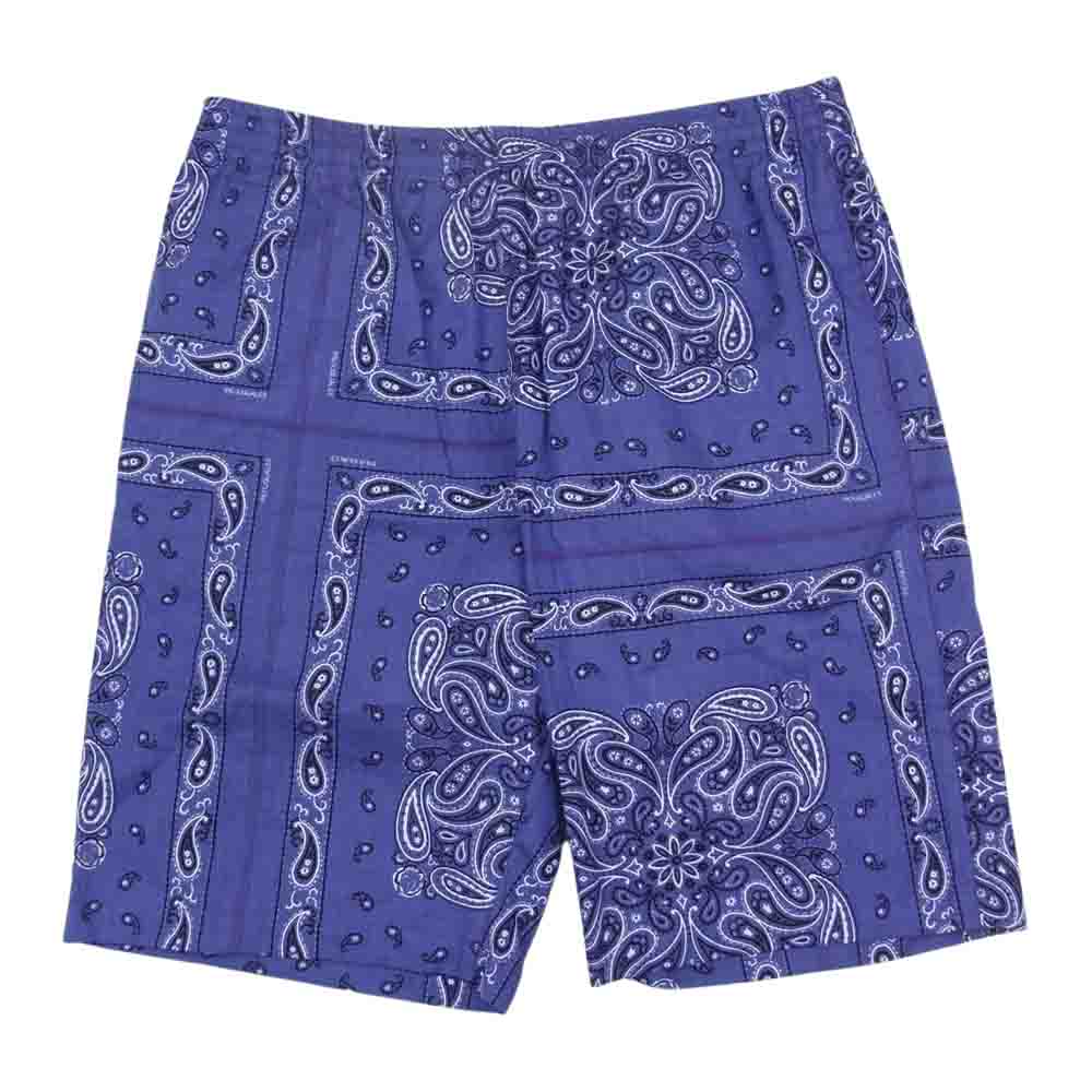 1piu1uguale3 ウノピュウノウグァーレトレ MRP527 COT349 HOLIDAY SHORTS ホリデー ペイズリー バンダナ ショーツ ハーフパンツ パープル系 5【美品】【中古】