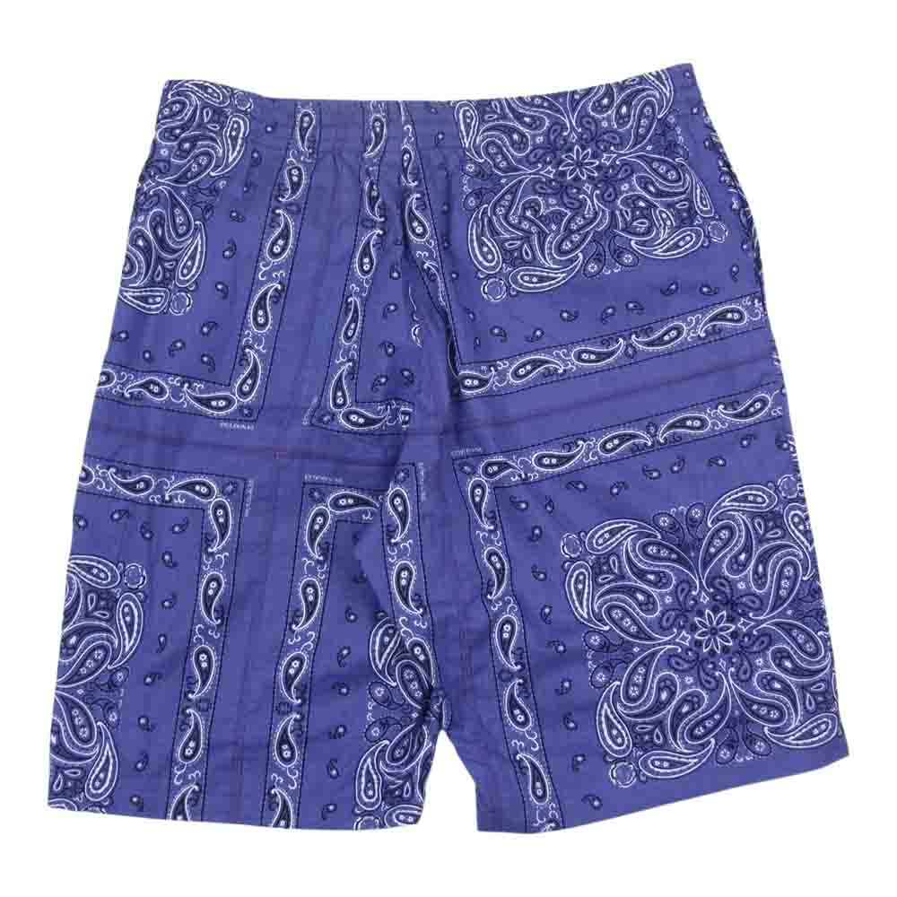 1piu1uguale3 ウノピュウノウグァーレトレ MRP527 COT349 HOLIDAY SHORTS ホリデー ペイズリー バンダナ ショーツ ハーフパンツ パープル系 5【美品】【中古】