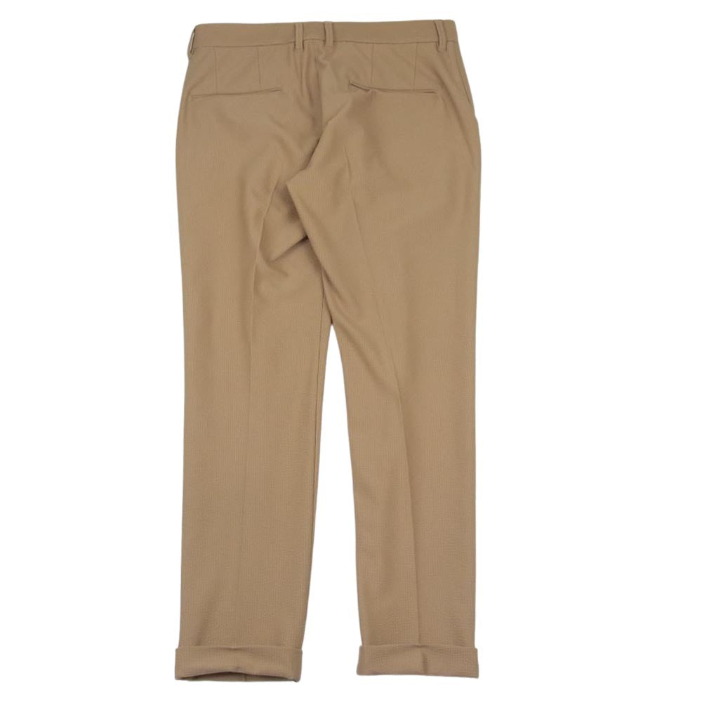 1piu1uguale3 ウノピュウノウグァーレトレ MRP516 POE291 SUPER120 SOLOTEX CREASE SLACKS シアサッカー ソロテックス クリース スラックスパンツ ベージュ系 5【美品】【中古】