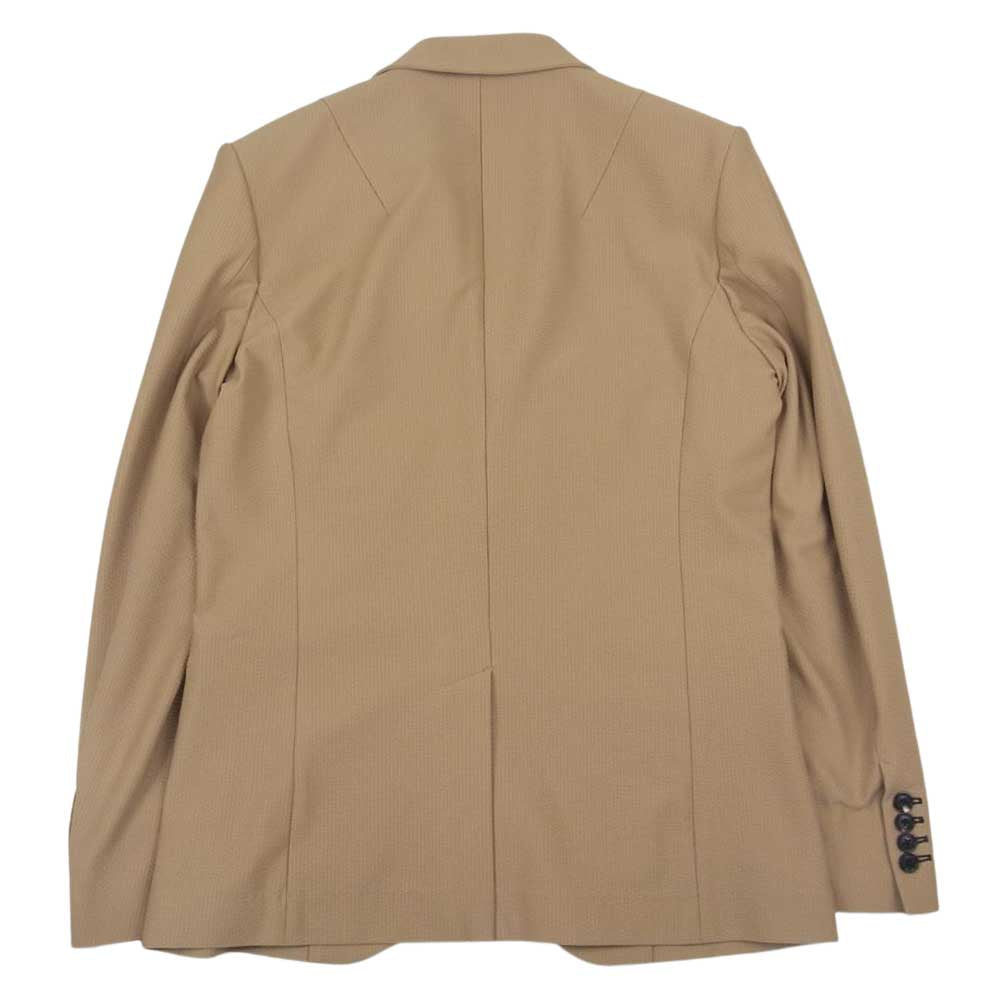 1piu1uguale3 ウノピュウノウグァーレトレ MRB552 POE291 SUPER120 SOLOTEX 2B JACKET 折り鶴ピン付属 シアサッカー ソロテックス ピークドラペル テーラードジャケット ベージュ系 5【美品】【中古】