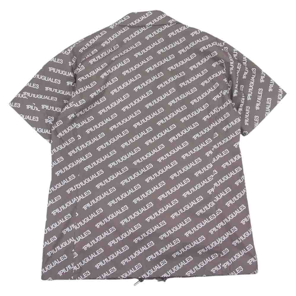 1piu1uguale3 ウノピュウノウグァーレトレ MRB551 POE298 2022年モデル S/S COACH バイアスロゴ総柄 ホリゾンタルカラー 半袖 コーチジャケット シャツ ブラウン系 5【美品】【中古】