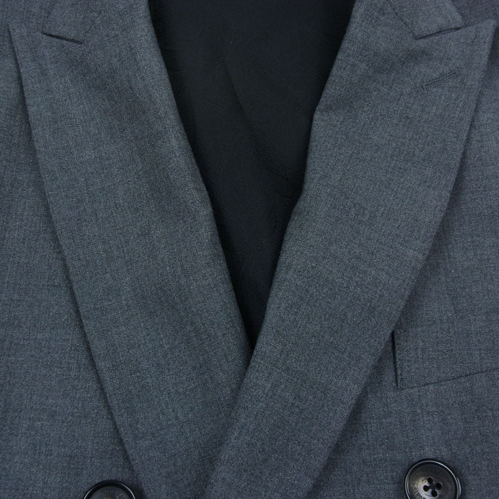 1piu1uguale3 ウノピュウノウグァーレトレ 21AW MRB517 WOL117 COMFY W-JKT ダブルブレスト ピークドラペル テーラードジャケット グレー系 5【美品】【中古】