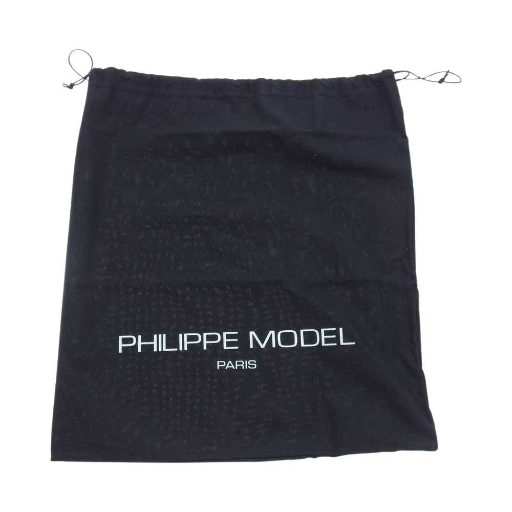 1piu1uguale3 ウノピュウノウグァーレトレ PHILIPPE MODEL フィリップモデル別注 TROPEZ DENIM USED加工 デニム スニーカー インディゴブルー系 42【極上美品】【中古】