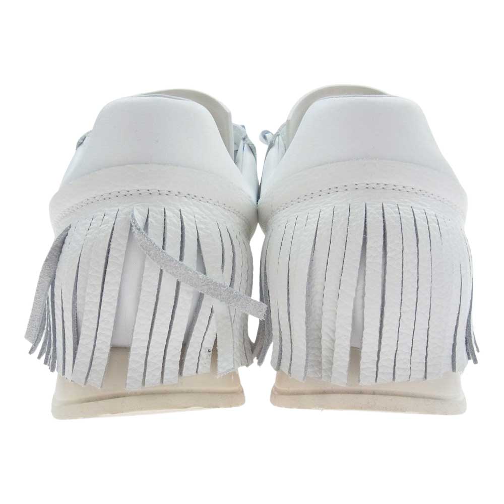 1piu1uguale3 ウノピュウノウグァーレトレ ESSE UT ESSE エッセユーティーエッセ別注 TINY KICKS FRINGE タイニーキックス フリンジ カーフレザー スニーカー ホワイト系 42【極上美品】【中古】