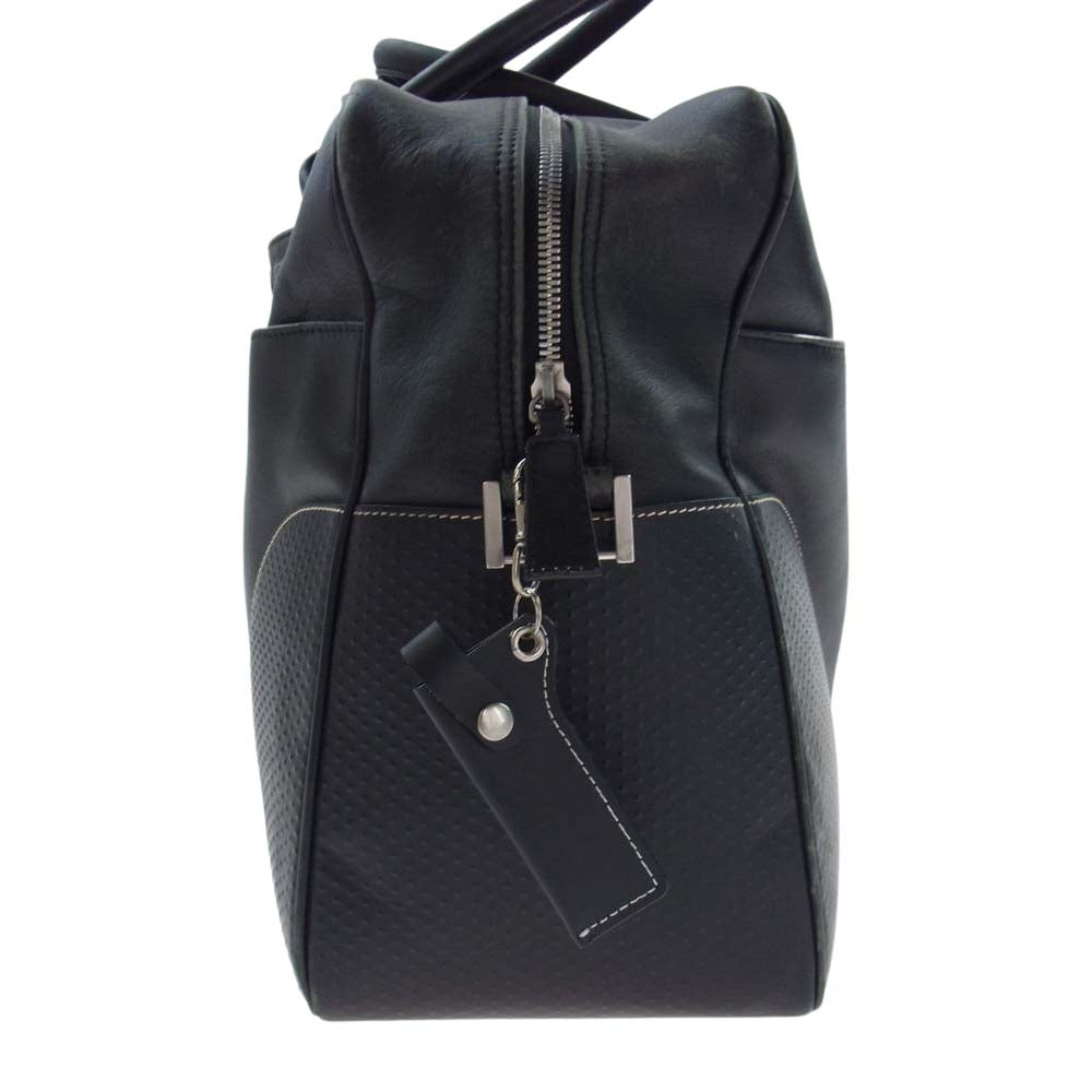 Dunhill ダンヒル レザー ボストン トート バッグ ブラック系【中古】