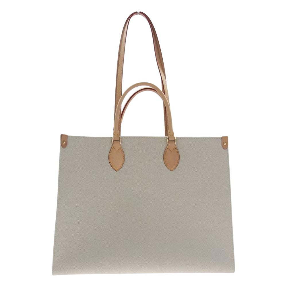 LOUIS VUITTON ルイ・ヴィトン M20644 沖縄限定 オンザゴー GM キャンバス トート バッグ アイボリー系【中古】
