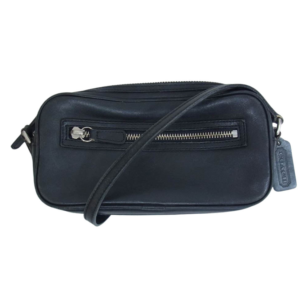 COACH コーチ 9589 レザー ショルダー バッグ ブラック系【中古】