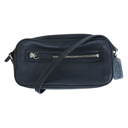 COACH コーチ 9589 レザー ショルダー バッグ ブラック系【中古】