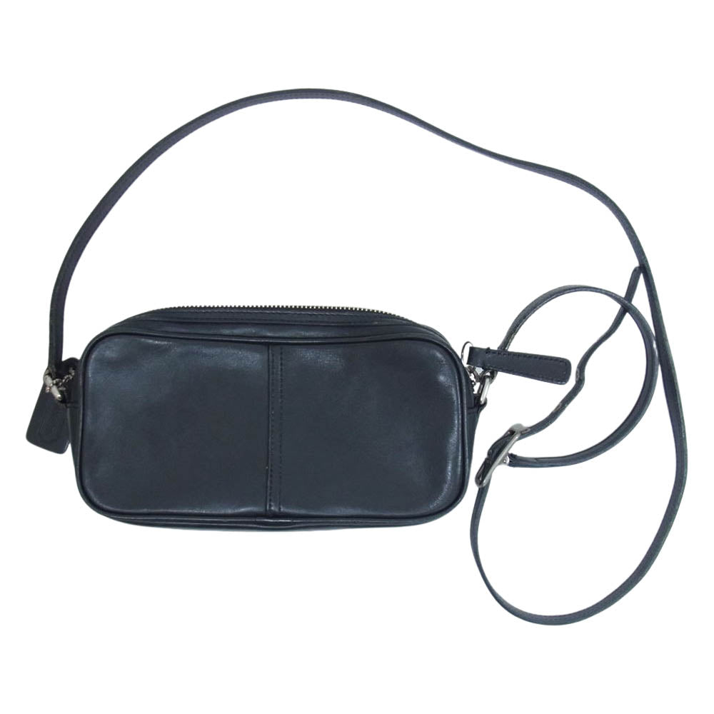 COACH コーチ 9589 レザー ショルダー バッグ ブラック系【中古