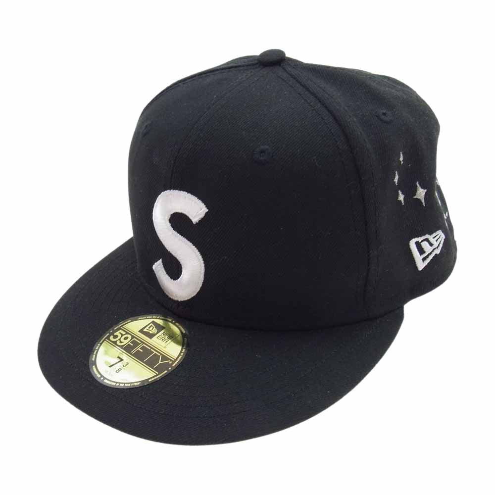 Supreme S Logo New Era Black 7 3/8美品