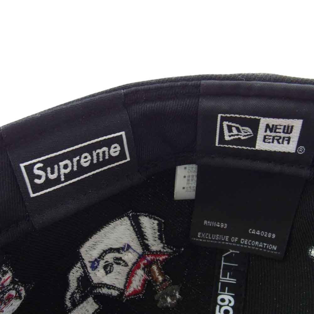 Supreme シュプリーム 22SS Characters S Logo New Era キャラクター 刺繍 Sロゴ ニューエラ ベースボール キャップ ブラック系 58.7cm【中古】
