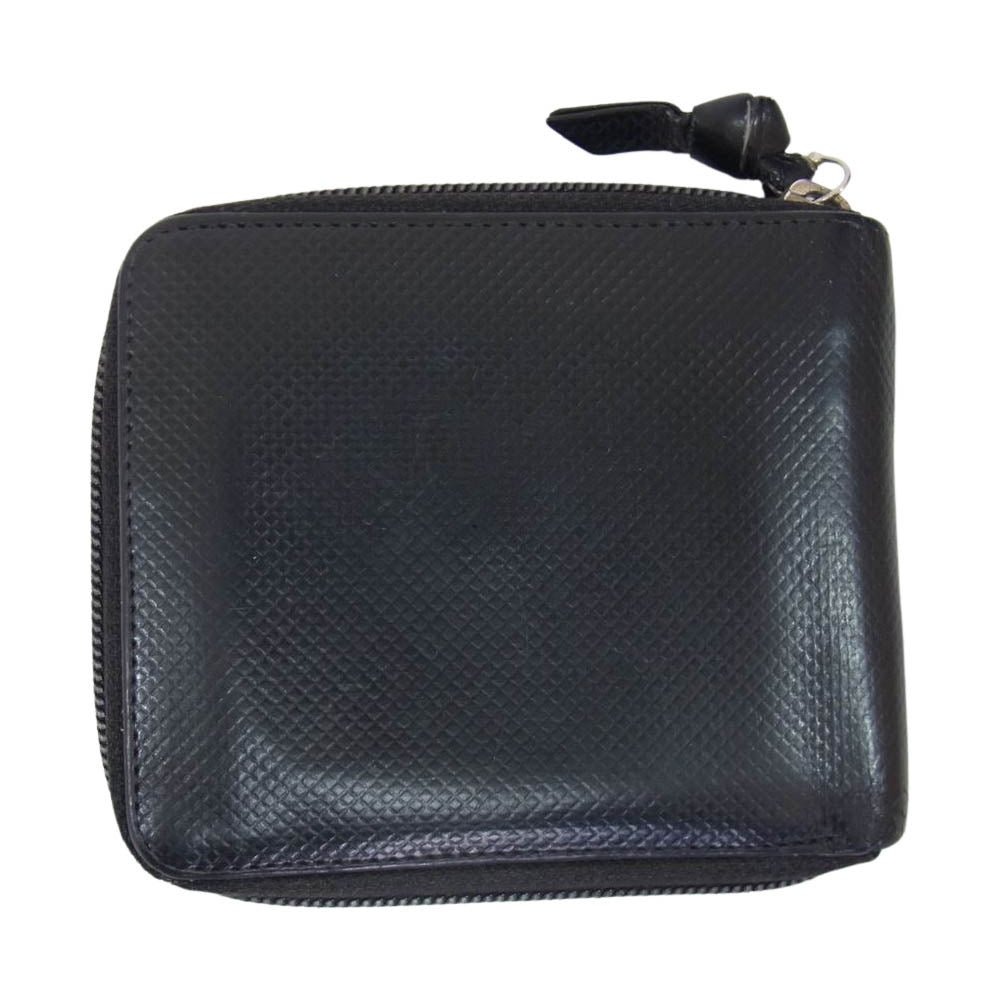 BOTTEGAVENETA ボッテガヴェネタ 122809 V0013 1000 ラウンドジップ 二つ折り 財布 ウォレット ブラック系【中古】