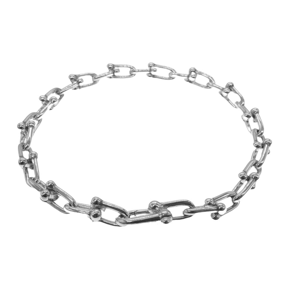 TIFFANY&Co. ティファニー ハードウェア ミディアム リンク ブレスレット 21cm シルバー系【中古】