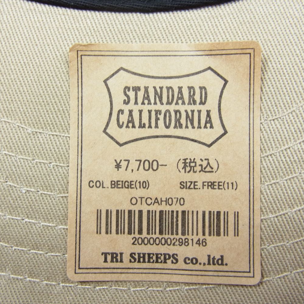 STANDARD CALIFORNIA スタンダードカリフォルニア SD OVAL LOGO PATCH TWILL CAP キャンバス キャップ ベージュ系 F【新古品】【未使用】【中古】
