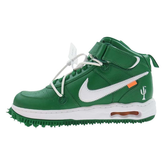 NIKE ナイキ DR0500 300 × Off-White Air Force 1 Mid SP Leather Pine Green オフホワイト エアフォース ミッド パイングリーン スニーカー グリーン系 27.5cm【新古品】【未使用】【中古】