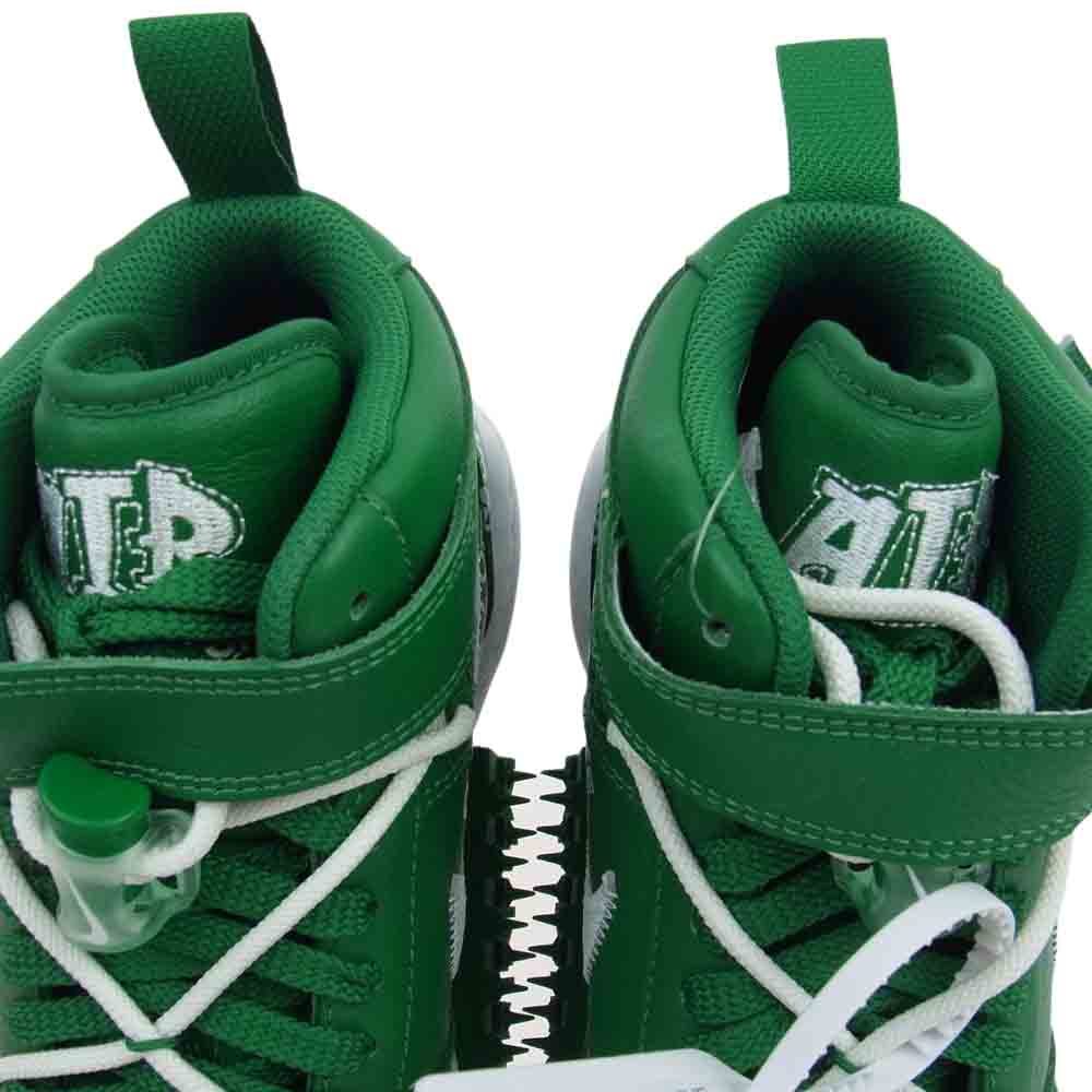 NIKE ナイキ DR0500 300 × Off-White Air Force 1 Mid SP Leather Pine Green オフホワイト エアフォース ミッド パイングリーン スニーカー グリーン系 27.5cm【新古品】【未使用】【中古】