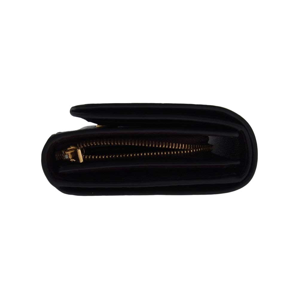 MULBERRY マルベリー RL5074/346 Small Continental French Purse Grain Veg Tanned 財布 二つ折り パープル系 F【中古】