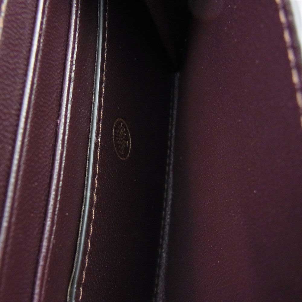 MULBERRY マルベリー RL5074/346 Small Continental French Purse Grain Veg Tanned 財布 二つ折り パープル系 F【中古】