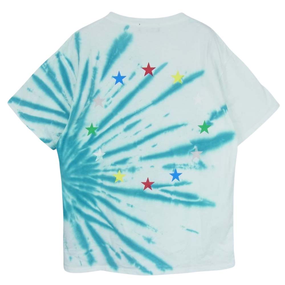 WIND AND SEA ウィンダンシー WDS-HUF-01 × HUF ハフ SOLID AND TIE DYE TEE ソリッド アンド タイダイ ロゴ プリント 半袖 Tシャツ ブルー系 S【中古】