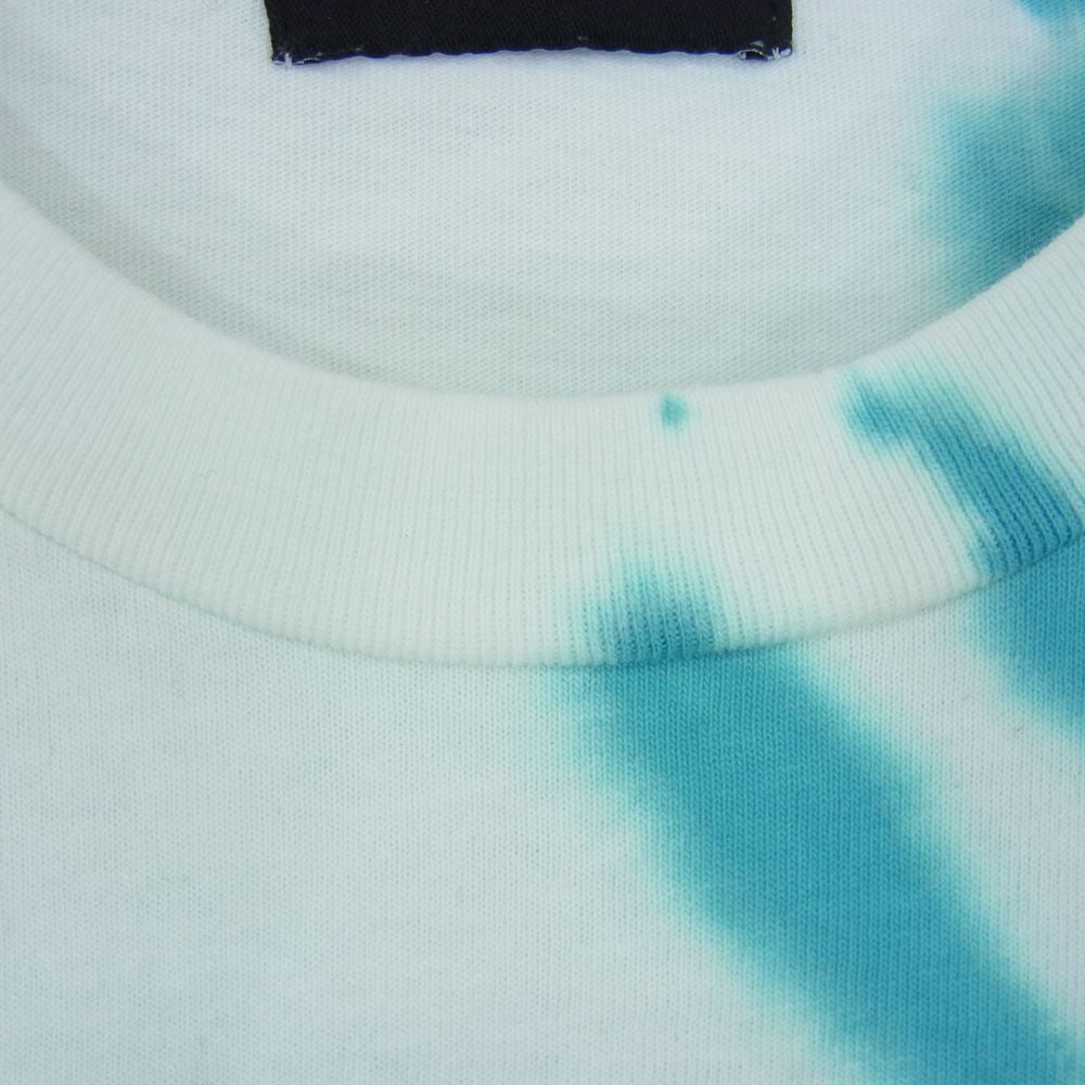WIND AND SEA ウィンダンシー WDS-HUF-01 × HUF ハフ SOLID AND TIE DYE TEE ソリッド アンド タイダイ ロゴ プリント 半袖 Tシャツ ブルー系 S【中古】