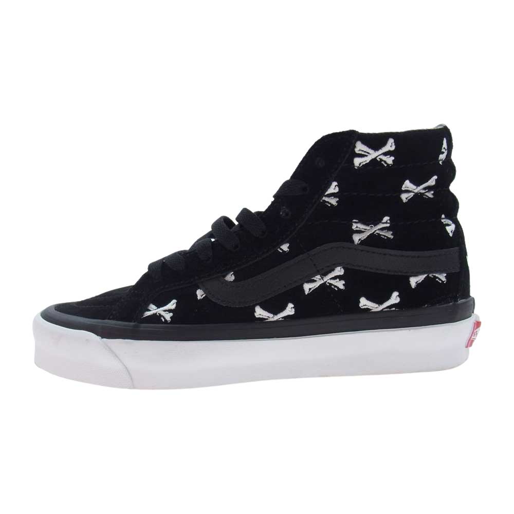 WTAPS ダブルタップス 202BWVND-FWW01S × VANS バンズ SK8-HI スケートハイ スケハイ ボーン 刺繍 ハイカット スニーカー ブラック系 23.5cm【美品】【中古】