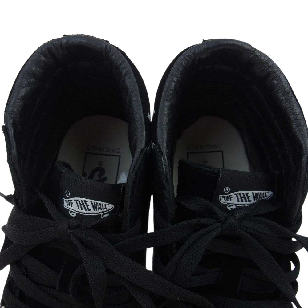 WTAPS ダブルタップス 202BWVND-FWW01S × VANS バンズ SK8-HI スケートハイ スケハイ ボーン 刺繍 ハイカット スニーカー ブラック系 23.5cm【美品】【中古】