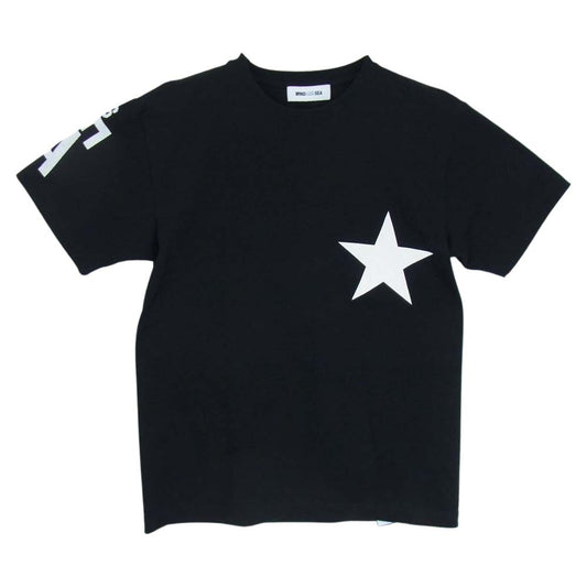 WIND AND SEA ウィンダンシー x Levi Pata リーバイパタ Moon And Star Tee 発泡 プリント ムーン アンド スター 半袖 Tシャツ ブラック系 S【中古】
