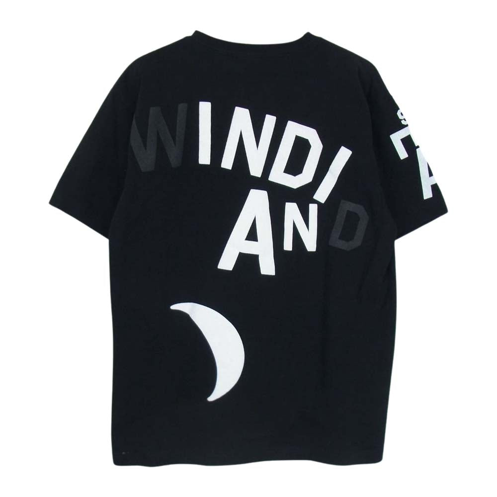 WIND AND SEA ウィンダンシー x Levi Pata リーバイパタ Moon And Star Tee 発泡 プリント ムーン アンド スター 半袖 Tシャツ ブラック系 S【中古】