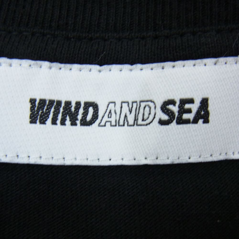 WIND AND SEA ウィンダンシー x Levi Pata リーバイパタ Moon And Star Tee 発泡 プリント ムーン アンド スター 半袖 Tシャツ ブラック系 S【中古】