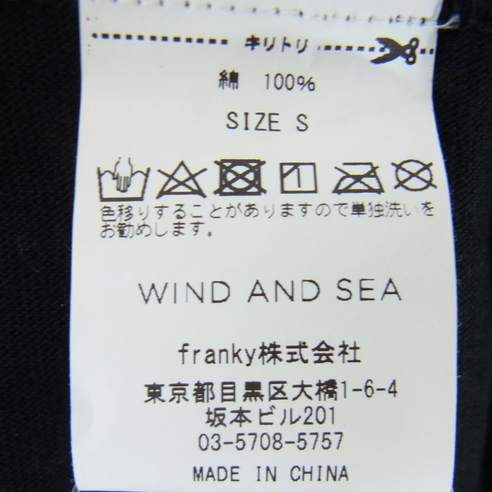 WIND AND SEA ウィンダンシー x Levi Pata リーバイパタ Moon And Star Tee 発泡 プリント ムーン アンド スター 半袖 Tシャツ ブラック系 S【中古】